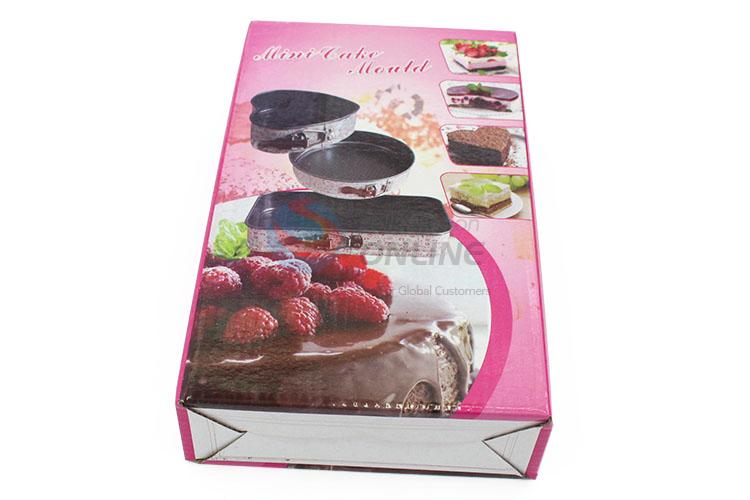 Hot Selling Heart/Round Shape Cake Pans Cast Iron Cake Mold Set