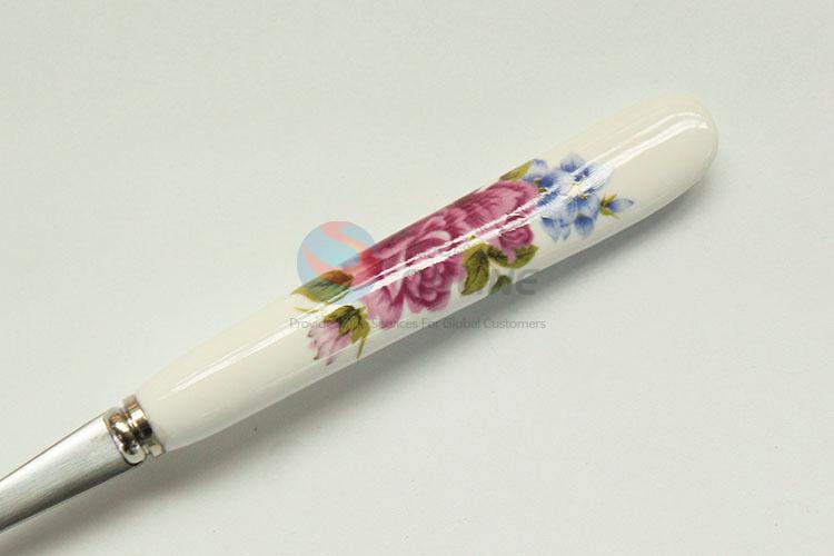 Flower printing fork cheap stainless steel fork