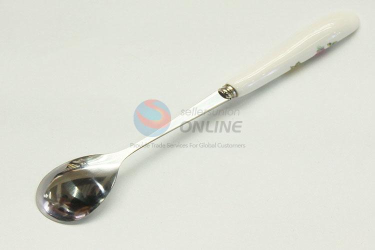 Silver high quality stainless steel coffee spoon