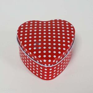 Factory Supply Heart Shaped Red Iron Box for Sale