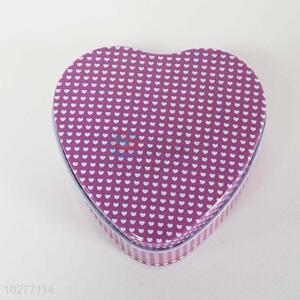 Competitive Price Heart Shaped Purple Iron Box for Sale