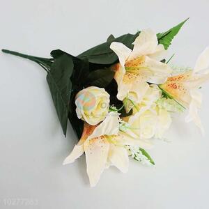 Wedding plastic lily with wholesale price cheap artificial plant