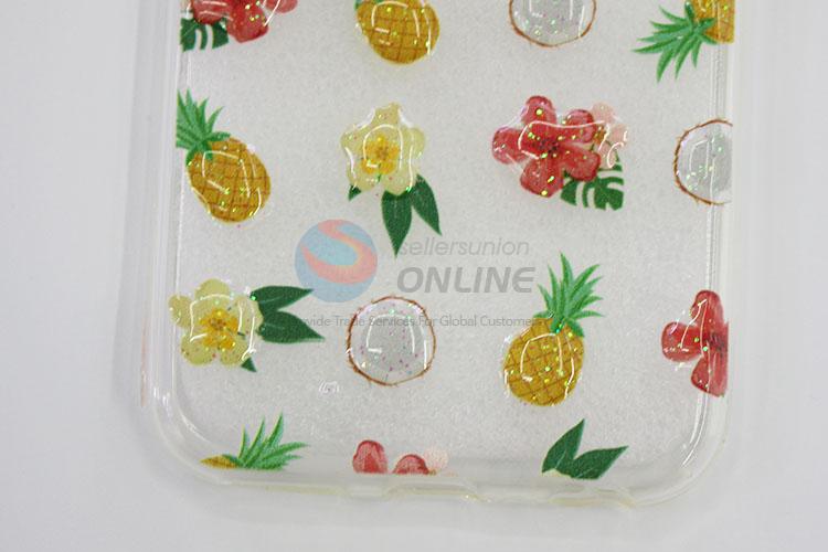 Clorful Flower and Pineapple Printed Silicone Mobile Phone Shell for iphone