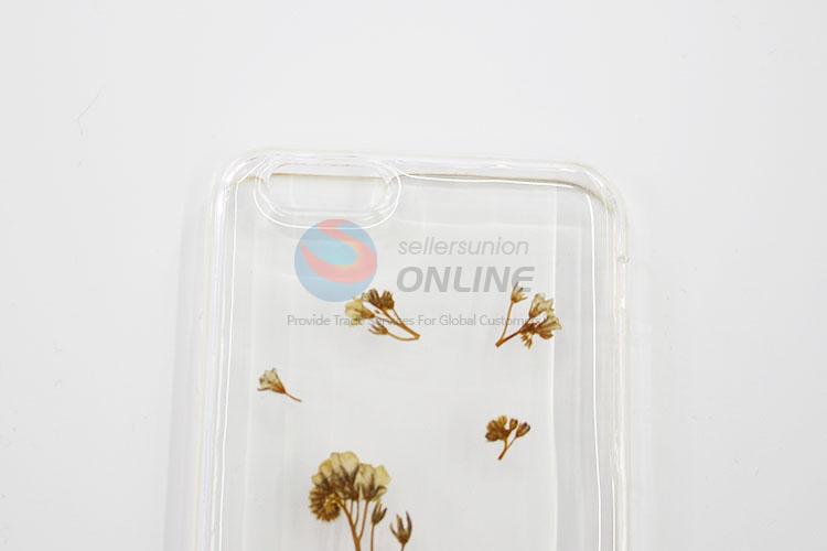 Professional Dried Plant Printed Transparent Mobile Phone Shell for iphone