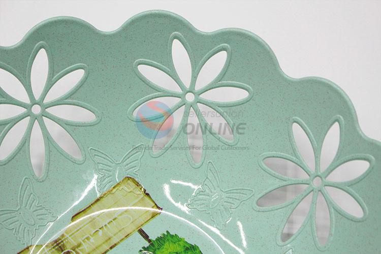 Popular flower pattern plastic storage dish/plate