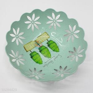 Popular flower pattern plastic storage dish/plate