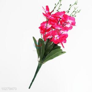 Factory Direct 5 Branches Artificial Red Butterfly Orchid for Sale