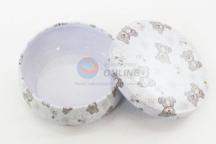 New Arrival Round Bowl Shape Storage Box Storage Container Tin Cans