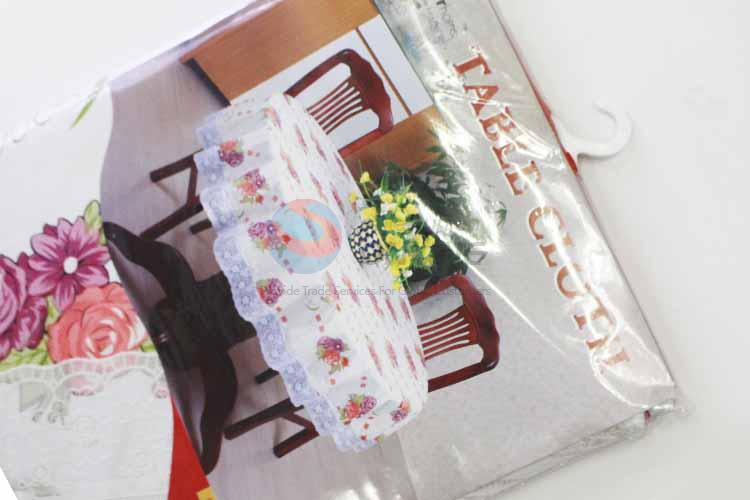 Wholesale Pink Flower Pattern Table Cloth for Banquet/Party/Outdoor
