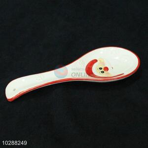 Classic popular design ceramic spoon for Christmas