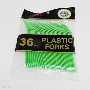 Cheap price fork for resturant use,green,36pcs