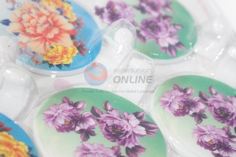 Wholesale Price Round Flower Printed Sticky Hooks