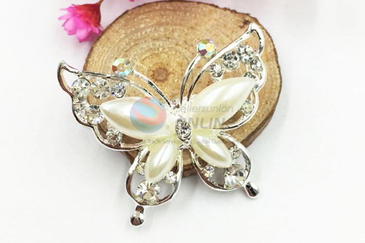 Butterfly Shaped Rhinestone Brooch for Wedding Invitations