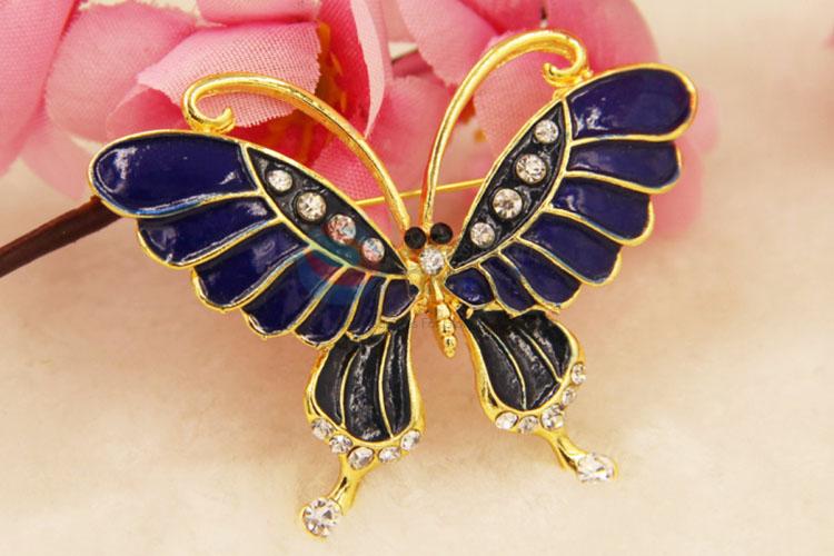 Vintage Rhinestone Breastpins in Butterfly Shape