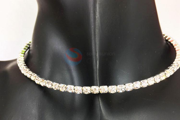 Full Paved Rhinestone Choker Collar Necklace for Girls
