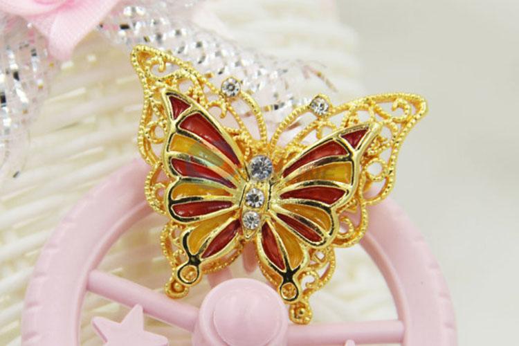Pretty Cute Brooch Jewelry, Rhinestone Breastpin in Butterfly Shape