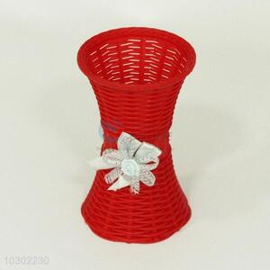 Cheap wholesale best selling fashion red plastic flower vase