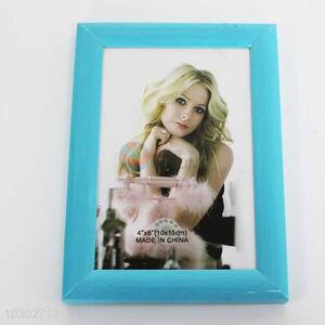 Blue Color Wooden Photo Frame with Glass