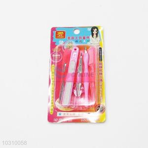 Girl Beauty Set Cuticle Pusher/ Eyebrow Scissors/ Nail File/ Comb/ Earpick for Sale