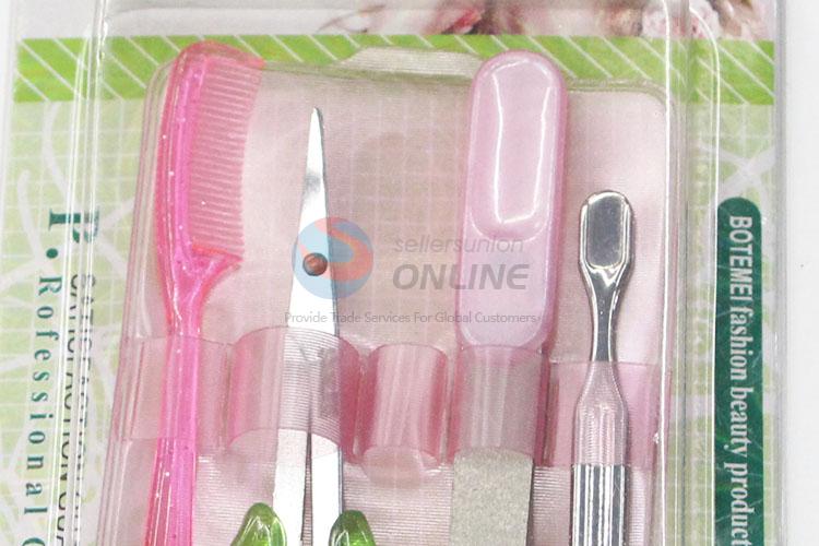 Manicure Set Beauty Tools Nail File/ Eyebrow Scissors/ Cuticle Pusher/ Comb for Sale