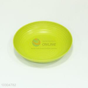 Wholesale Bamboo Fiber Green Round Plate