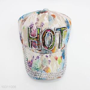 Fashion Hot Letter Rhinestone Denim Hat Caps