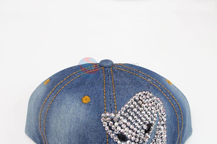 Fashion Men Women Rhinestone Denim Hat Caps