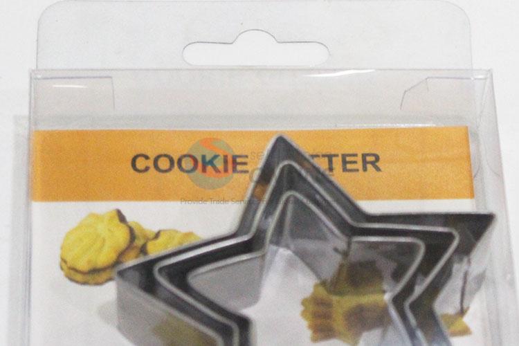 Wholesale low price best fashion 3pcs star shape biscuit moulds