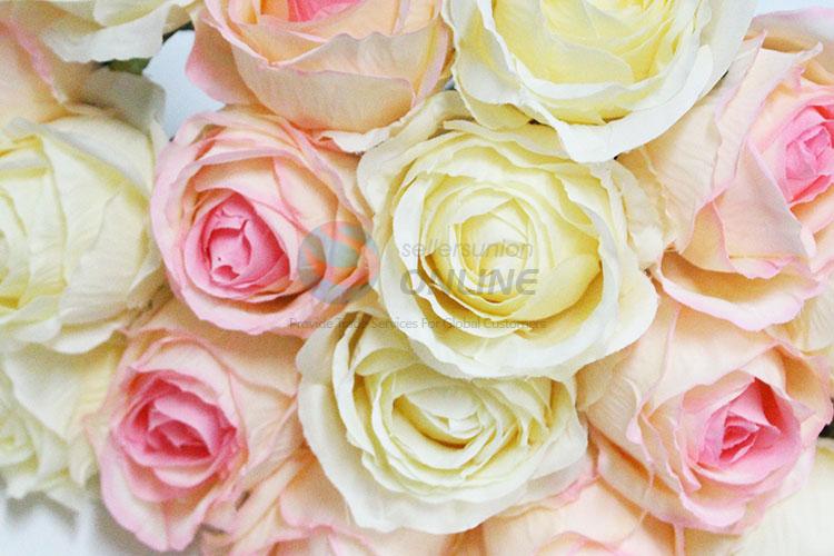 12 Heads Vivid Artificial Roses Flowers Festival Party Decorative Flower