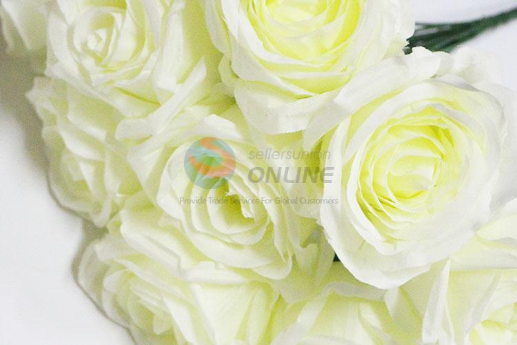 Beautiful 10 Pieces White Color White Rose for Wedding Decoration