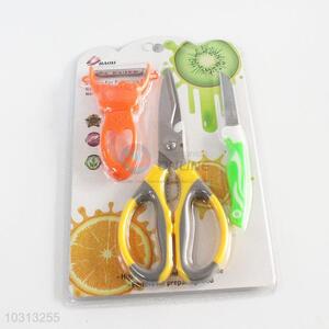 Cheap top quality best peeler/scissor/knife set