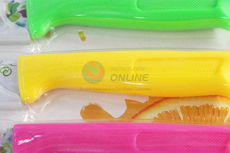 Cheap popular cool 3pcs red/yellow/green knifes