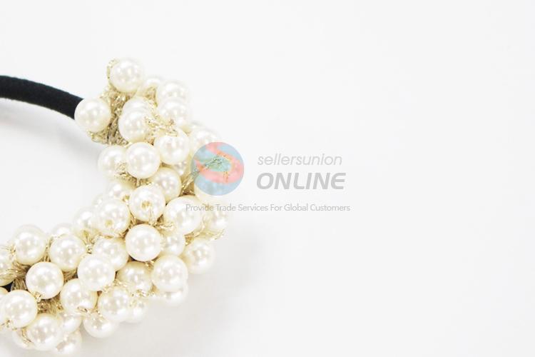 Delicate design pearl hair ring