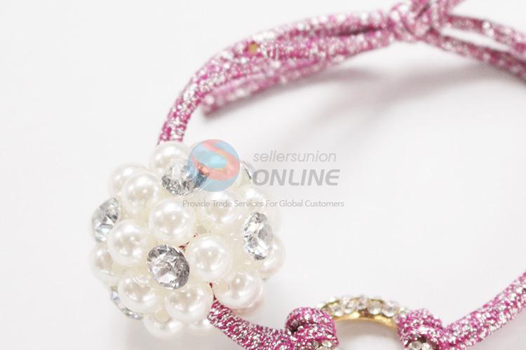 Super quality bottom price promotional pearl hair ring