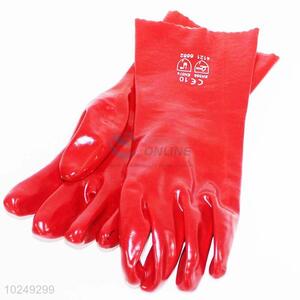 High quality promotional red pvc safety gloves