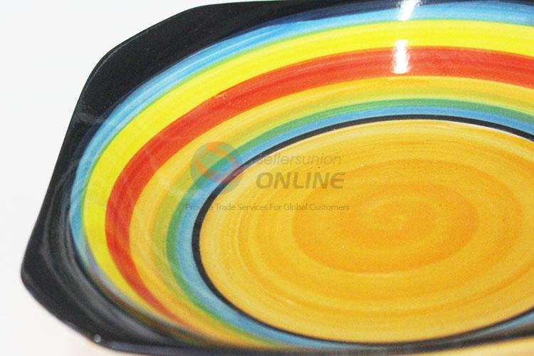 Creative Design Ceramic Plate Colorful Dinner Dish