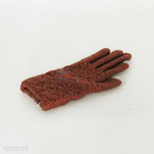 Brown Fashionable Knitted Gloves&Mittens