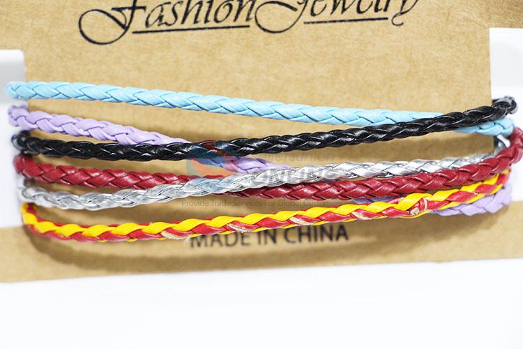 Jewelry Accessories Cowhide Braided Bracelet with Low Price