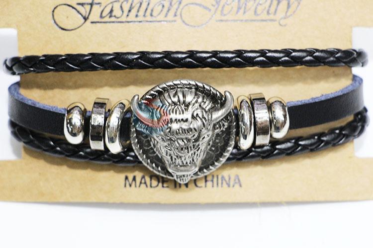 Factory Direct Alloy Jewelry Cowhide Bangle Bracelet
