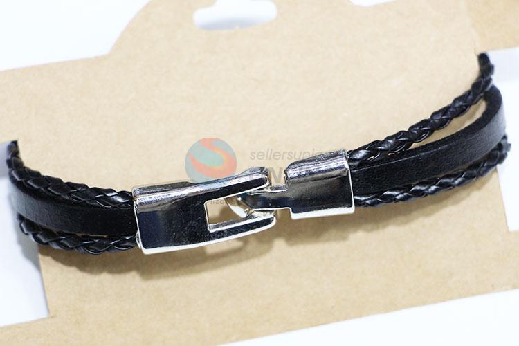Alloy Jewelry Cowhide Bangle Bracelet for Promotion