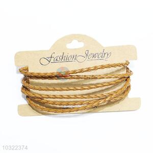 Latest Design Jewelry Cowhide Braided Bangle Bracelet