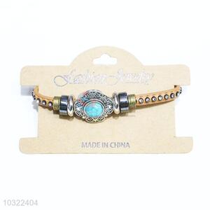 China Factory Handmade Cowhide Bracelet Jewelry Bangle