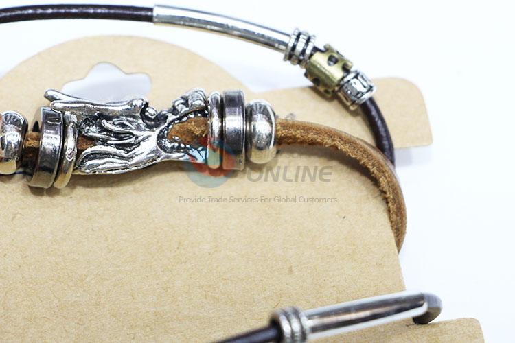 Latest Design Handmade Cowhide Bracelet Jewelry Bangle