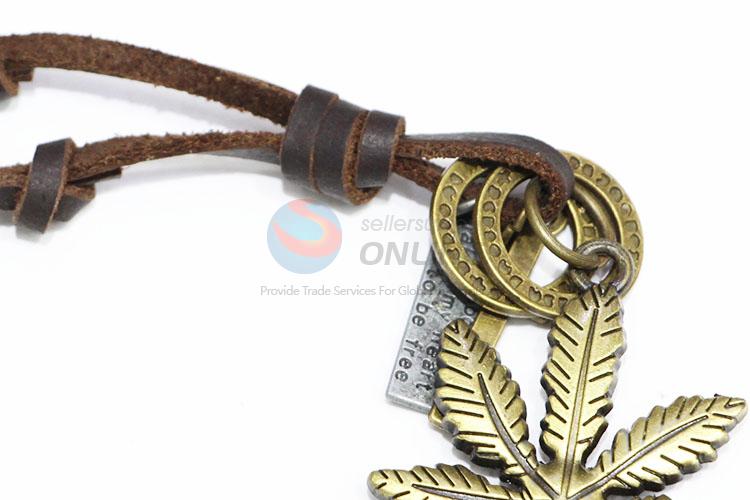 Popular Vintage Leaf Shaped Pendant Necklace Accessories for Sale