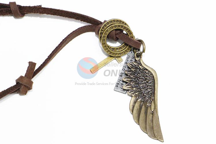 Best Selling Vintage Wing Shaped Pendant Necklace Accessories