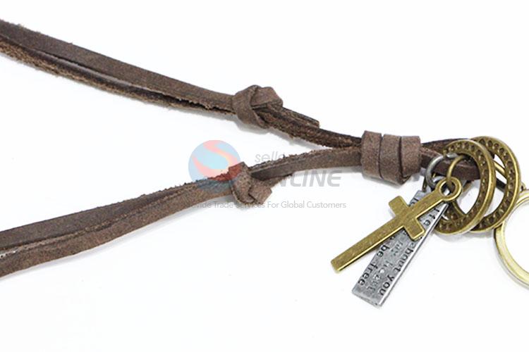 Wholesale Cheap Retro Cowhide Necklace with Scissor Pendant