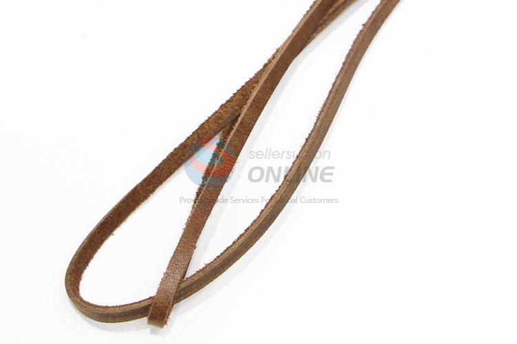 Promotional Gift Antique Long Cowhide Necklace with Bullet Pendant