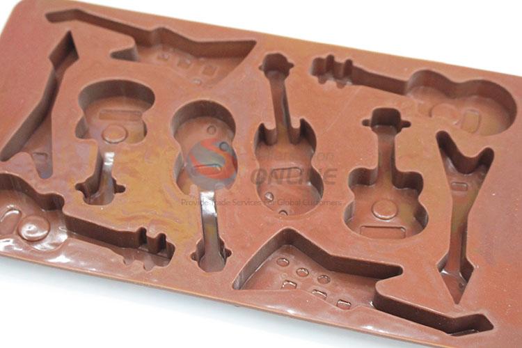 Wholesale Guitar Shape Chocolate Mould Silicone Biscuit Mould