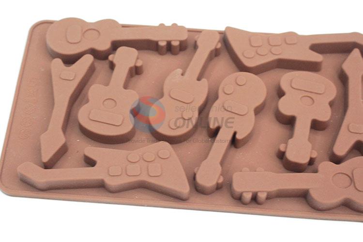 Wholesale Guitar Shape Chocolate Mould Silicone Biscuit Mould