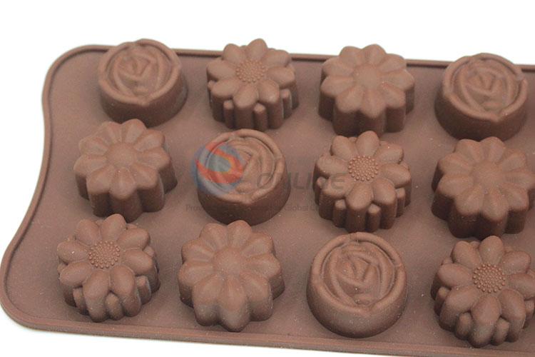 Delicate Design Flower Shape Chocolate Mould Silicone Biscuit Mould